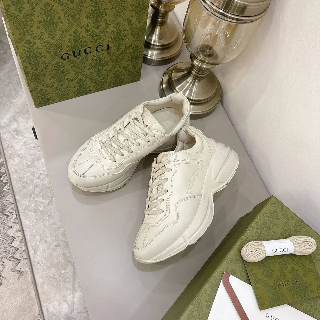 P700👟👟 The top version of GUCCI dad shoes, the latest upgraded version❗❗ The fabric is 100% consistent with the store. The whole series uses four leather styles. Each pattern, color and fabric are one-to-one consistent with the store. Women's size 35 36 37 38 39 40 Men's size 39 40 41 42 43 44 (women's size 34, men's size 45 can be customized)